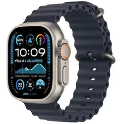 Apple Watch Ultra 2 LTE 49mm Titanium Natur Ocean Armband marine MX4D3FD/A