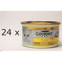 (€ 12,72/kg) Purina Gourmet Gold Feine Pastete Huhn Katzenfutter nass 24x 85g
