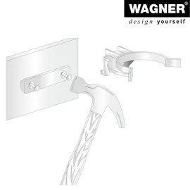 Wagner Küchenfuß/Möbelfuß KÜCHEN VERSTELLFUSS - Kunststoff, schwarz, Ø 80 x 150-170 mm, Anschraubplatte Ø 12040200