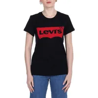 Levis Levi's Damen T-Shirt, The Perfect Tee, Schwarz S