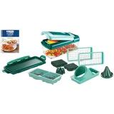 Genius Gemüsehobel Genius Nicer Dicer Fusion Smart Set 12tlg Obst- Gemüseschneider, Kunststoff, Edelstahl grün