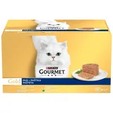 PURINA GOURMET Gold Mousse Nassfutter mit Huhn, Thunfisch, Pute Katzen 48x85g