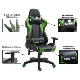 CARO-Möbel GAMING Gaming Chair schwarz/grün