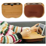 AURIVION Laptoptisch Schreibtisch Betttisch (Set, 1-St., Mit Kopfkissen), Schlitz Schoßtisch ( 380*280 mm )