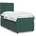 vidaXL Boxspringbett 200 x 200 cm Dunkelgrün