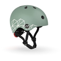 Scoot & Ride Scoot and Ride Helm XS Groen met Lijntjes