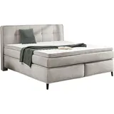 JOB Boxspringbett Capello 180 x 200 cm Stoff Grau