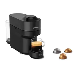 DELONGHI Nespresso Vertuo Pop ENV90.B, 4 Tassengrößen, platzsparendes Design, einfache Bedienung, Kapselmaschine Schwarz