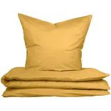 SCHIESSER Uncover by Schiesser Bettwäscheset Soho - Renforcé - 2-teilig - 135 x 200 cm - Senf