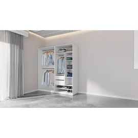 marmex möbel TRES 13B Garderobenschrank 90x206x51 weiß