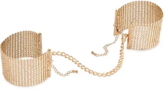 BIJOUX - DÉSIR MÉTALLIQUE GOLDENE HANDSCHELLEN AUS METALLGEWEBE