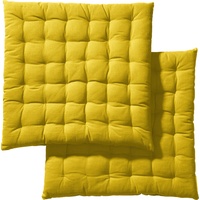 REDBEST Stuhlkissen 2er-Pack, gelb#gelb, 40x40x3 cm)