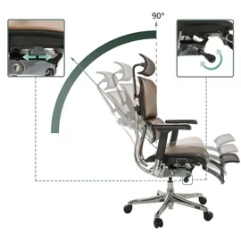 HJH Office Ergohuman Plus Legpro Gen2 Leder Braun
