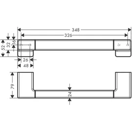 Hansgrohe AddStoris Haltegriff 348mm Wandmontage bronze