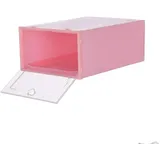 BBring Schuhboxen Aufbewahrungsboxen für Schuhe Schuhaufbewahrung Stapelbox Schuhkarton Speicherbox Transparent Mit Deckel Kunststoff (S 21.5X12X31CM, Rosa)