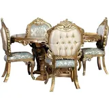 aea Goldener Barock Esstisch 173 x 83 x 173 cm braun