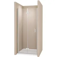 Emke Duschtrennwand, Chrom, Glas, Rechteckig, 75x195 cm, Badezimmer, Baden & Duschen, Duschtüren