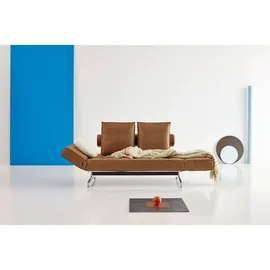 Innovation Living 3-Sitzer INNOVATION LIVING TM "Ghia Schlafsofa, Multi-Wohlfühlsofa, Designfuß", braun, B:178cm H:83cm T:93cm, Sofas, eine große Liegefläche mit geringer Stellfläche, beidseitig abklappbar