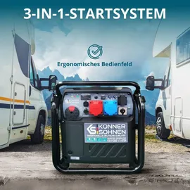 Könner & Söhnen Könner&söhnen Inverter-Stromerzeuger KS 8100iE 1/3 ATSR, Generator Strom Inverter