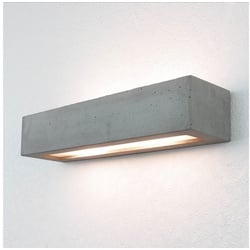 Licht-Erlebnisse Wandleuchte SOLID, ohne Leuchtmittel, Up Down B: 51,5 cm Beton 2x E27 indirekte Beleuchtung Treppenhaus grau