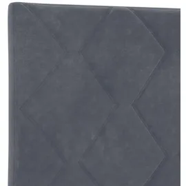 vidaXL Kopfteil Wandmontiert Geometrisch Dunkelgrau 80 cm Samt