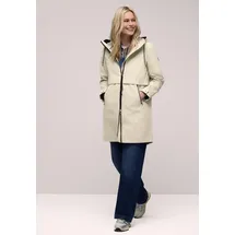 STREET ONE Parka mit Kapuze und 2-Wege-Zipper - beige
