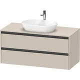 Duravit Ketho.2 Waschtischunterbau, wandhängend 1200 x 550mm × Taupe Matt