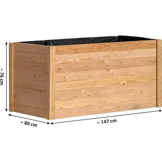 Dobar Hochbeet Douglasie 147 x 80 x 76 cm Natur