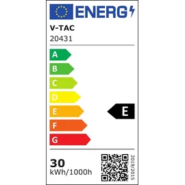 V-Tac LED-Straßenleuchten mit Lichtsensor - Grau - Samsung - IP65 - 30W - 3000 Lumen - 6500K - 5 Jahre - Grau