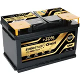 Autobatterie 12V 75Ah 700A/EN Eurostart Gold Batterie ersetzt 70Ah 72Ah 74Ah