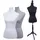 MCW Schneiderpuppe mit 3 Bezügen MCW-Q24, Schaufensterpuppe Torso weiblich, Schaumstoff, abnehmbarer Bezug,