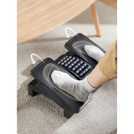 OEM Ergonomische Fußstütze Büro Fußablage Verstellbar Massagefunktion Rutschfest Schwarz 43x32 cm - Schwarz