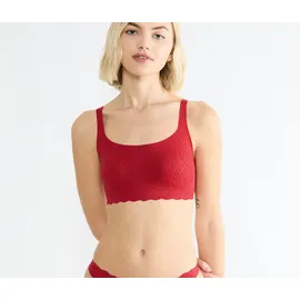 SLOGGI Zero Feel Bliss Festive Top - Damen, Gr. L - rot/jacquard