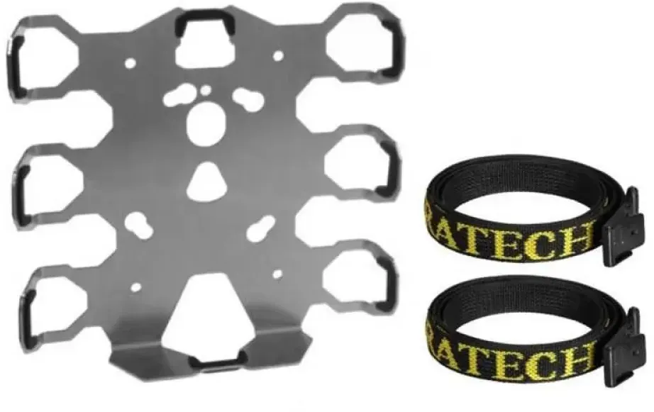 Touratech Zega Pro/mundo Adapter Plate Universal Straps Protection Flaschengurt - Silver - One Size