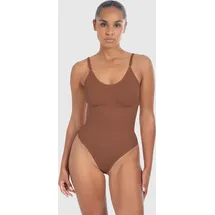 SMILODOX Damen Shapewear String Bodysuit Nysa Braun braun L