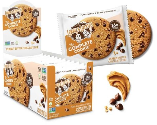 Lenny & Larrys The Complete Cookie, 12 x 113g Box, Peanut Butter Chocolate Chip