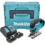 Makita, Stichsäge, DJV 180 SAXJ Akku Stichsäge 18 V 135 mm  + 2x Akku 2,0 Ah + Ladegerät + Makpac