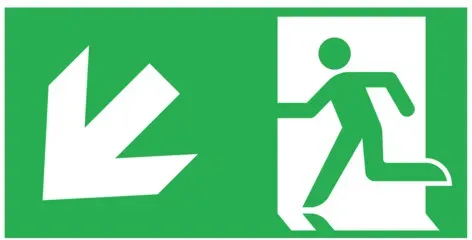 Kanlux Fluchtwegschild PICTO G - Rettungsweg Pfeil links abwärts