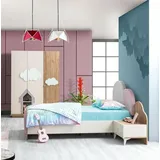 JV Möbel Kinderzimmer Set Kinderbett, Nachttisch Kleiderschrank, Top-Qualität