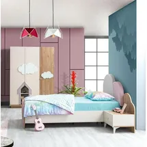 JV Möbel Kinderzimmer Set Kinderbett, Nachttisch Kleiderschrank, Top-Qualität
