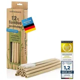 Goods+Gadgets Gläser-Set 100× Getränke-Röhrchen aus Weizen – Kompostierbar, Strohhalme, Getränke Strohhalme