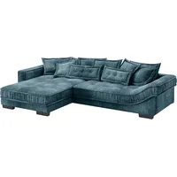 Ecksofa MR. COUCH "Diwan II DuraFlex L-Form", blau (dolce 13 ocean), B:334cm H:67cm T:207cm, Dolce (100% Polyester), Sofas, DuraFlex-Kaltschaumpolsterung, bis 140 kg, 4 Bezugsqualitäten
