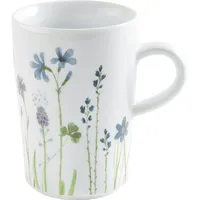 KAHLA 394727A50001C Five Senses Wildblume Macchiato-Obertasse 0,35 l | Kaffeetasse mit Blumenmotiv aus Porzellan blau/rot