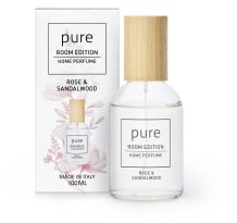 PURE ROOM EDITION Raumduft Rose & Sandelwood, Frisches Raumparfum für ein sommerliches Ambiente mit blumiger Note, 100 ml - Sprühflakon