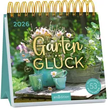 arsEdition Postkartenkalender Gartenglück 2026: Wochenkalender 2026, 53 Postkarten für Gartenfreunde