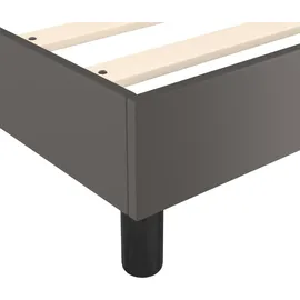 vidaXL Boxspringbett mit Matratze Grau 100x200 cm Kunstleder