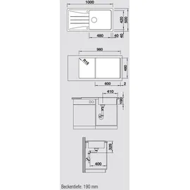 Blanco Sona XL 6 S weiß + Handbetätigung