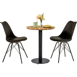 Sam Bistrotisch Schweizer Kante 60 cm Ø 60 x 75 cm Akazie naturfarben