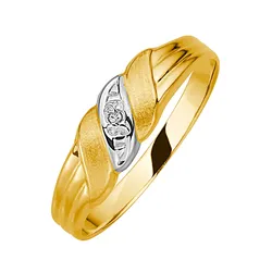 Fingerring LADY Gr. 19, gold (gelbgold 375), Fingerringe, Damen, 19, Metall-Metall, Metall, Metall
