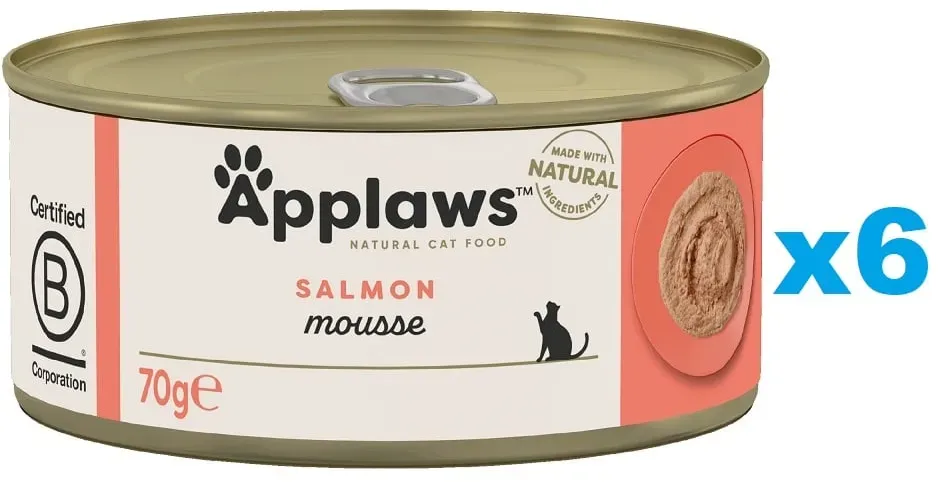 APPLAWS Cat Adult Mousse mit Lachs 6x 70 g